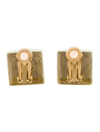 Alexis Bittar Lucite Square Clip-On Earrings