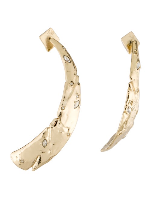 Alexis Bittar Crystal Curved Drop Earrings
