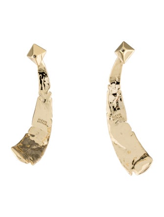 Alexis Bittar Crystal Curved Drop Earrings