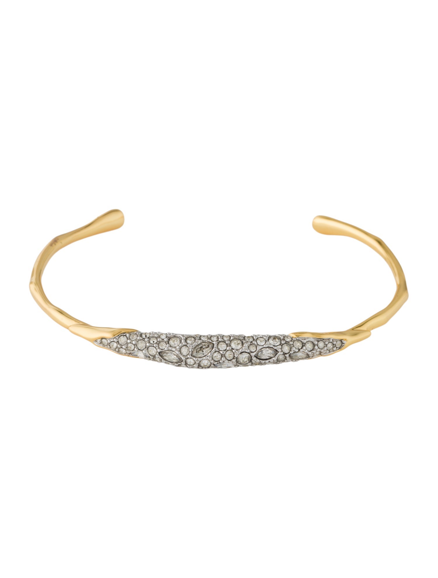Alexis Bittar Crystal Encrusted Solanles Cuff Bracelet