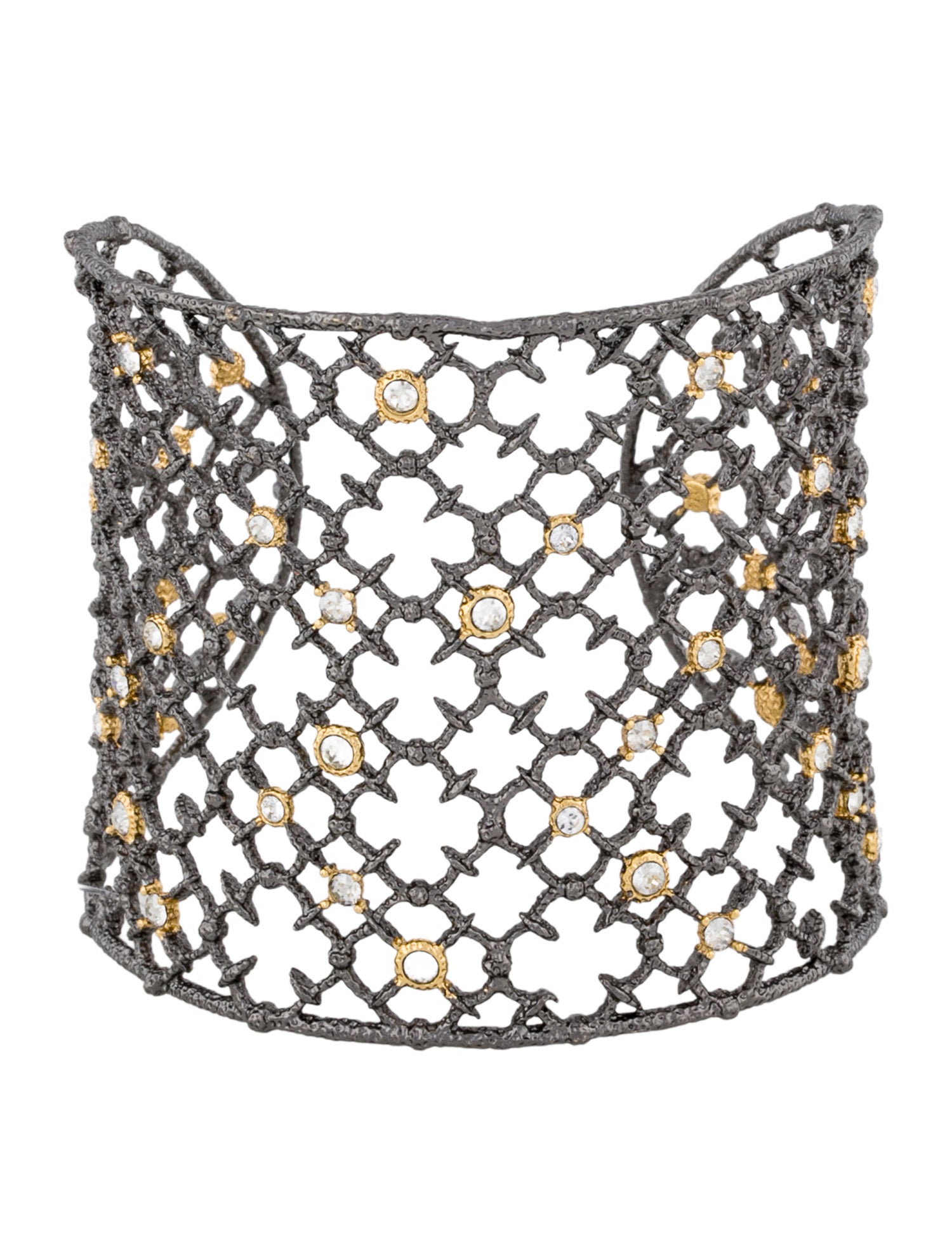 Alexis Bittar Crystal Spur Lace Cuff Bracelet