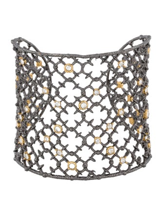 Alexis Bittar Crystal Spur Lace Cuff Bracelet