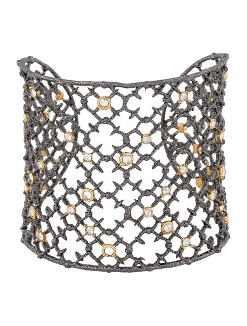 Alexis Bittar Crystal Spur Lace Cuff Bracelet