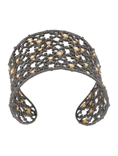 Alexis Bittar Crystal Spur Lace Cuff Bracelet