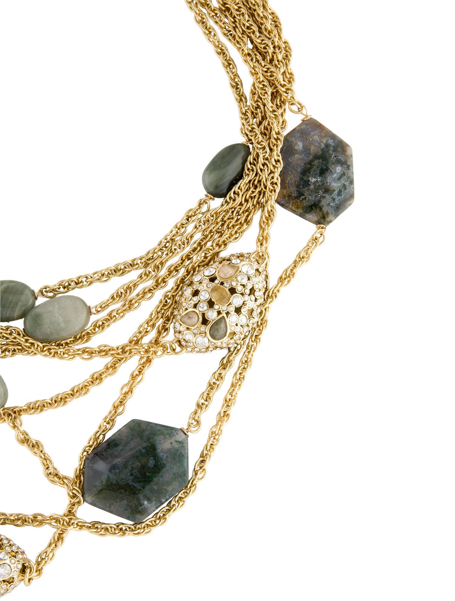 Alexis Bittar Crystal & Lucite Station Multistrand Necklace