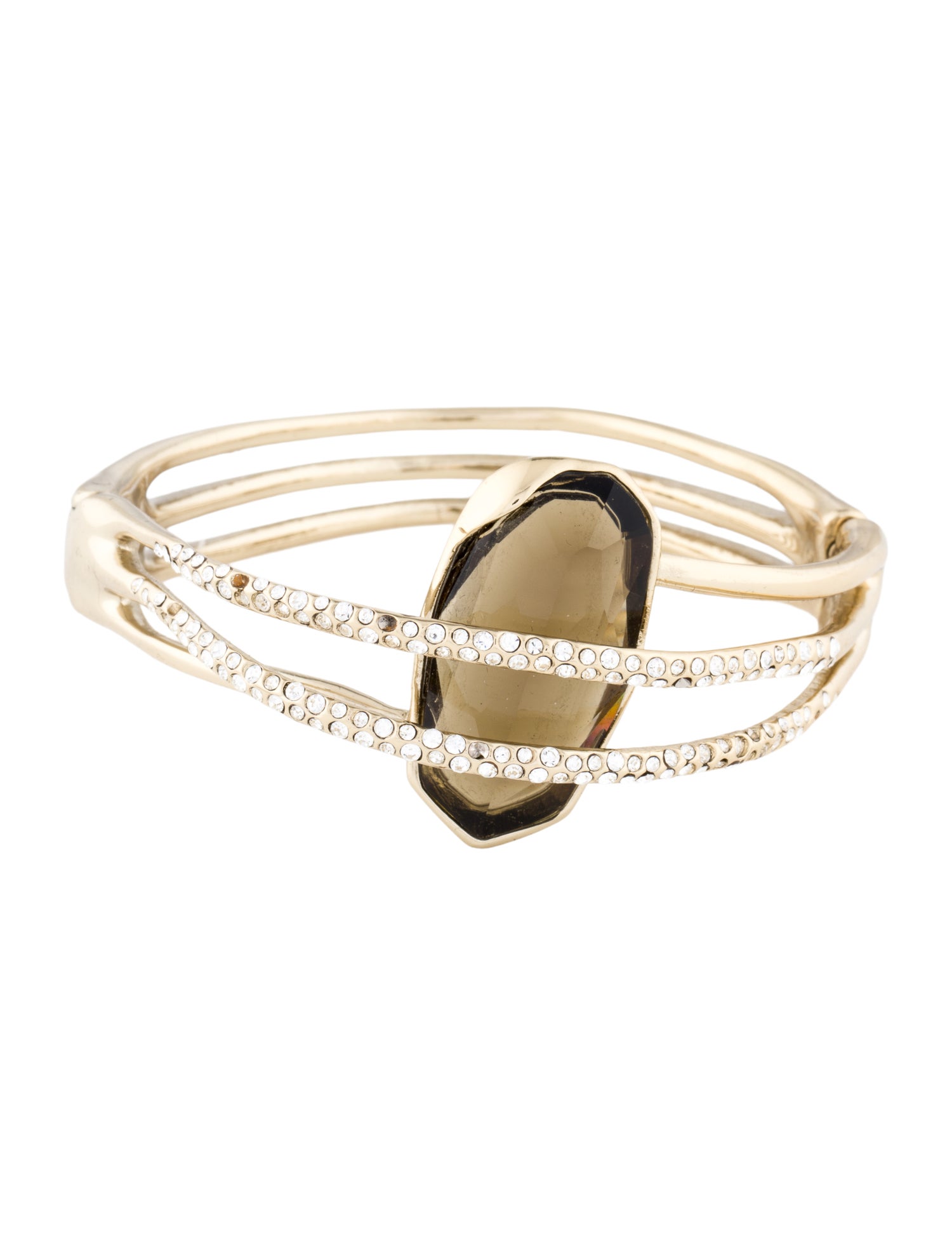 Alexis Bittar Crystal Hinged Bangle