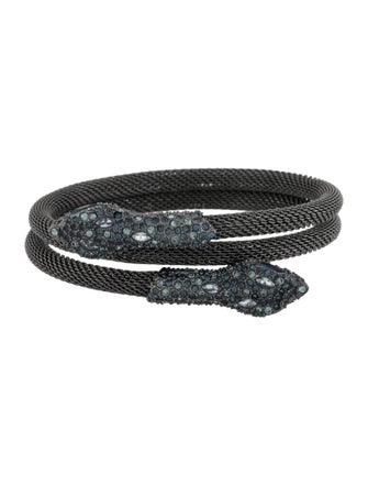 Alexis Bittar Crystal Serpent Wrap Bracelet