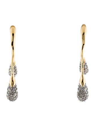 Alexis Bittar Crystal Solanales Front-Back Double Drop Earrings