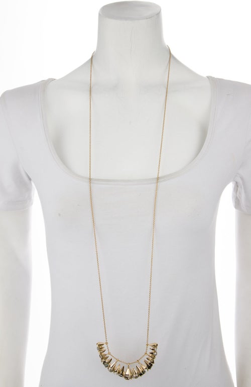 Alexis Bittar Faux Pearl & Crystal Arrayed Cluster Pendant Necklace