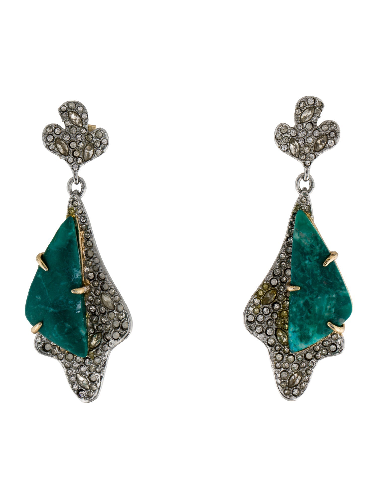 Alexis Bittar Crystal Encrusted Roxbury Dangling Drop Earrings