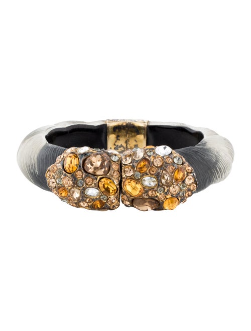Alexis Bittar Crystal Encrusted Lucite Hinged Bracelet