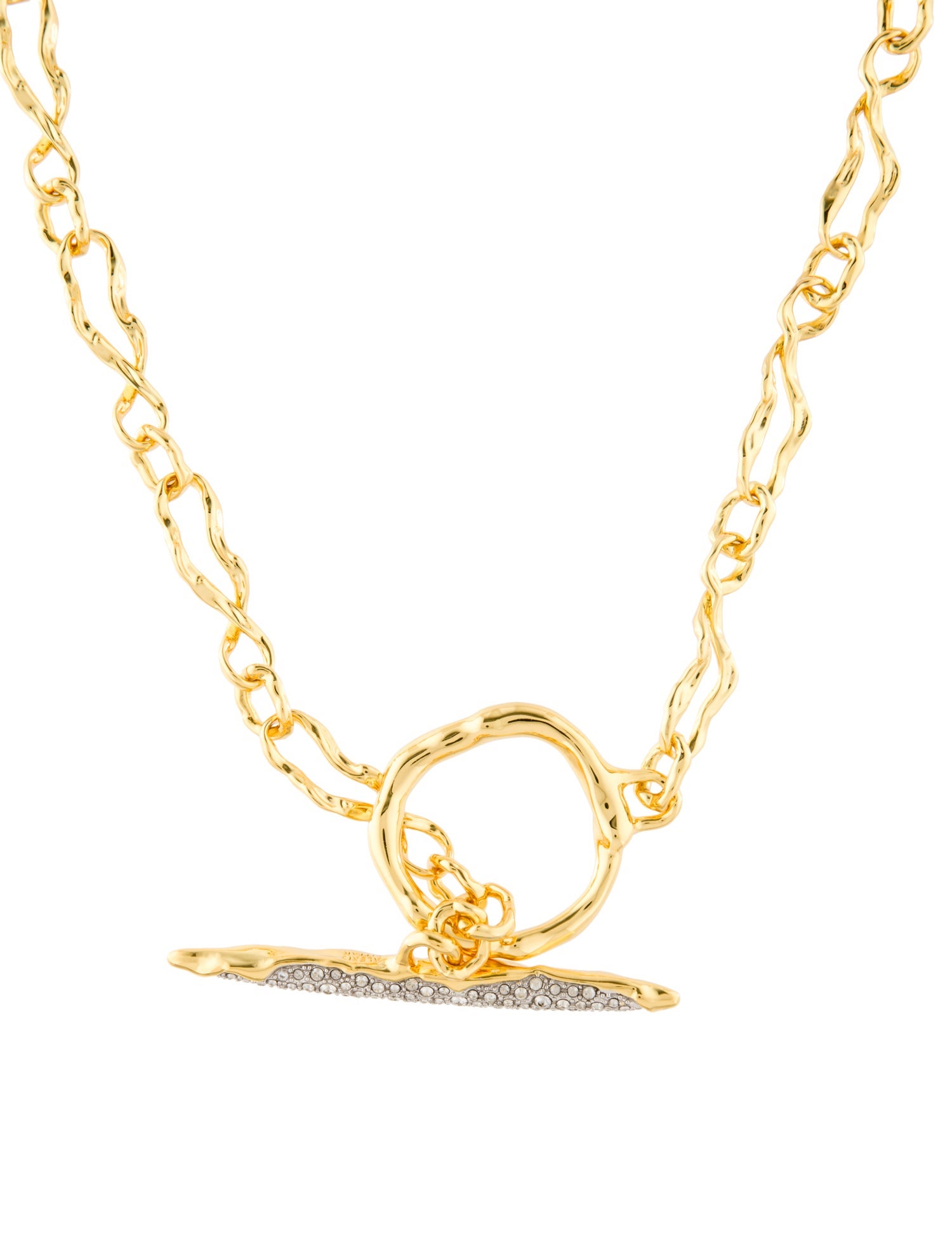 Alexis Bittar Crystal Encrusted Solanales Toggle Necklace