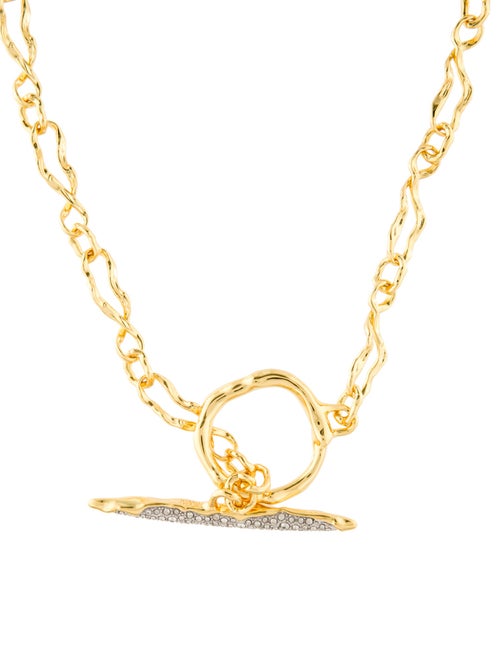 Alexis Bittar Crystal Encrusted Solanales Toggle Necklace