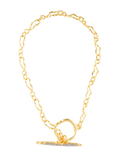 Alexis Bittar Crystal Encrusted Solanales Toggle Necklace