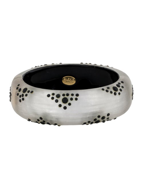 Alexis Bittar Lucite & Crystal Hinged Bangle Bracelet