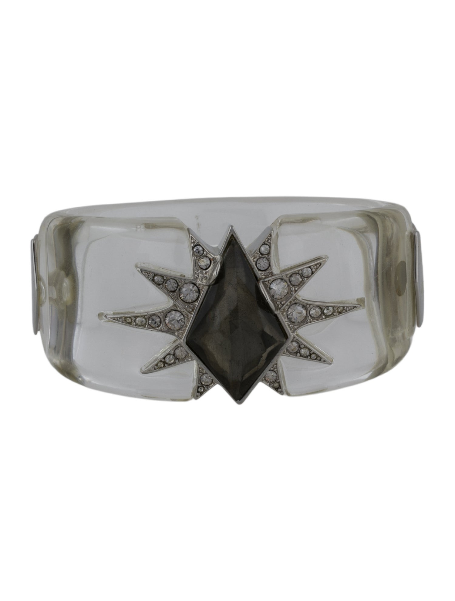 Alexis Bittar Lucite, Crystal & Stone Bangle Bracelet