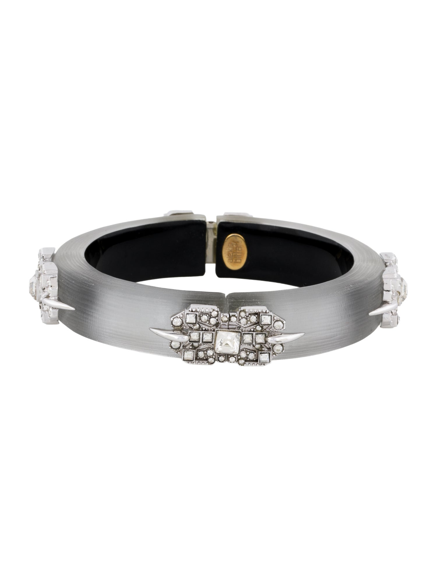 Alexis Bittar Lucite & Crystal Hinge Bangle Bracelet