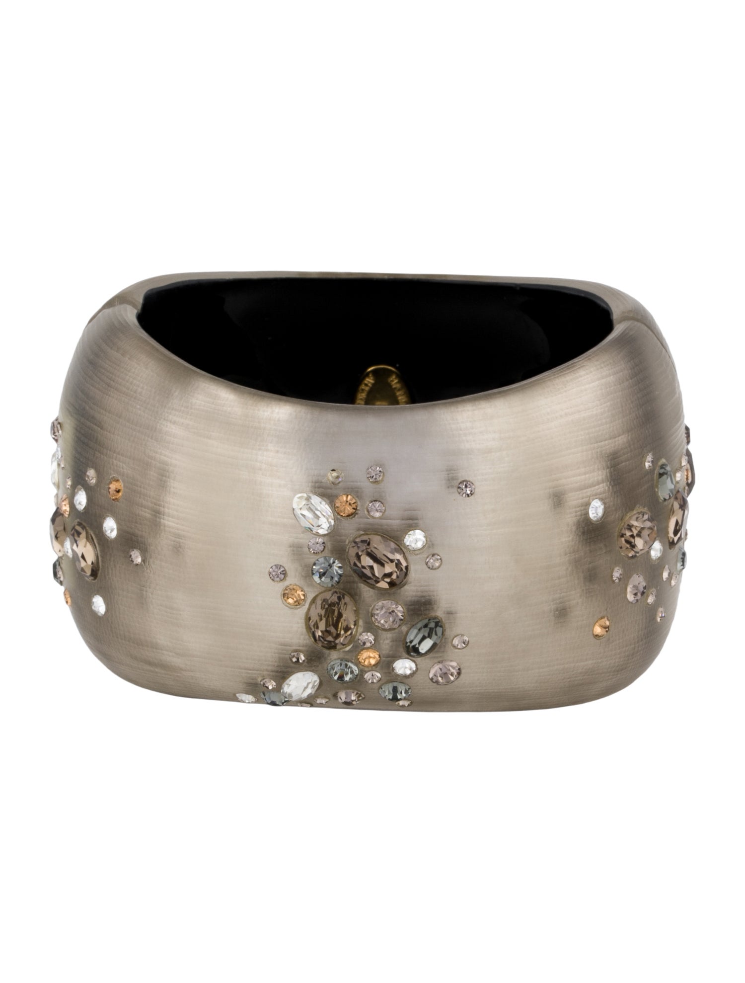 Alexis Bittar Lucite & Crystal Hinge Bangle Bracelet
