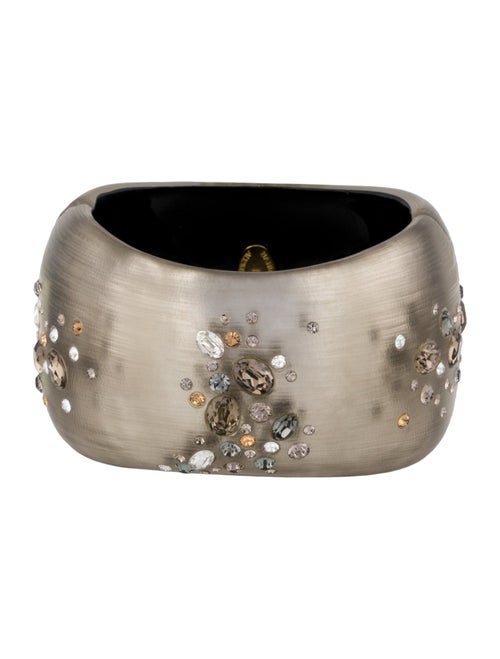Alexis Bittar Lucite & Crystal Hinge Bangle Bracelet