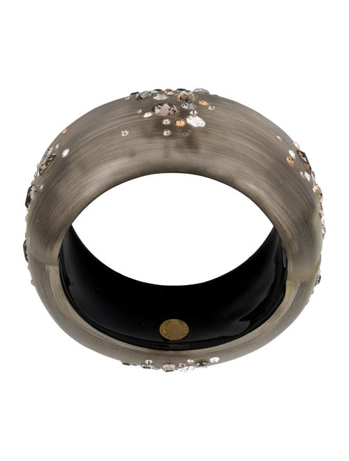 Alexis Bittar Lucite & Crystal Hinge Bangle Bracelet