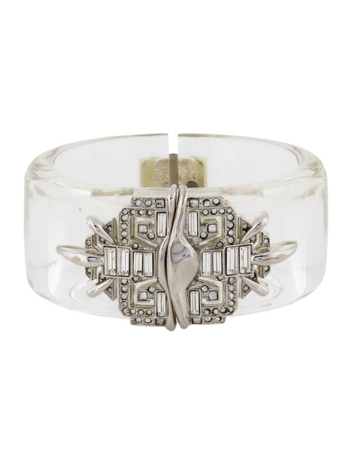 Alexis Bittar Lucite & Crystal Hinge Bangle Bracelet