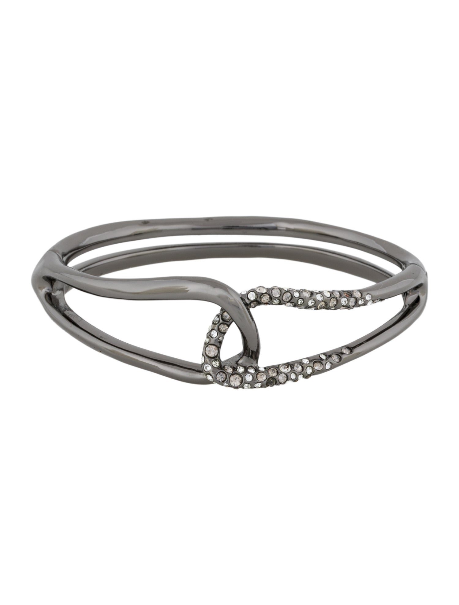 Alexis Bittar Crystal Hinge Bangle Bracelet