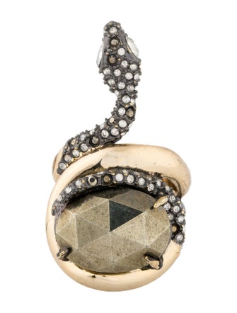 Alexis Bittar Crystal Encrusted Snake Cocktail Ring