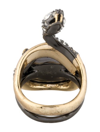 Alexis Bittar Crystal Encrusted Snake Cocktail Ring