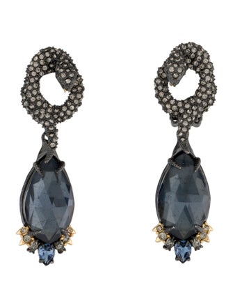 Alexis Bittar Crystal Snake Clip-On Drop Earrings
