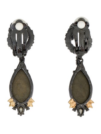 Alexis Bittar Crystal Snake Clip-On Drop Earrings