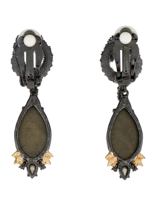 Alexis Bittar Crystal Snake Clip-On Drop Earrings