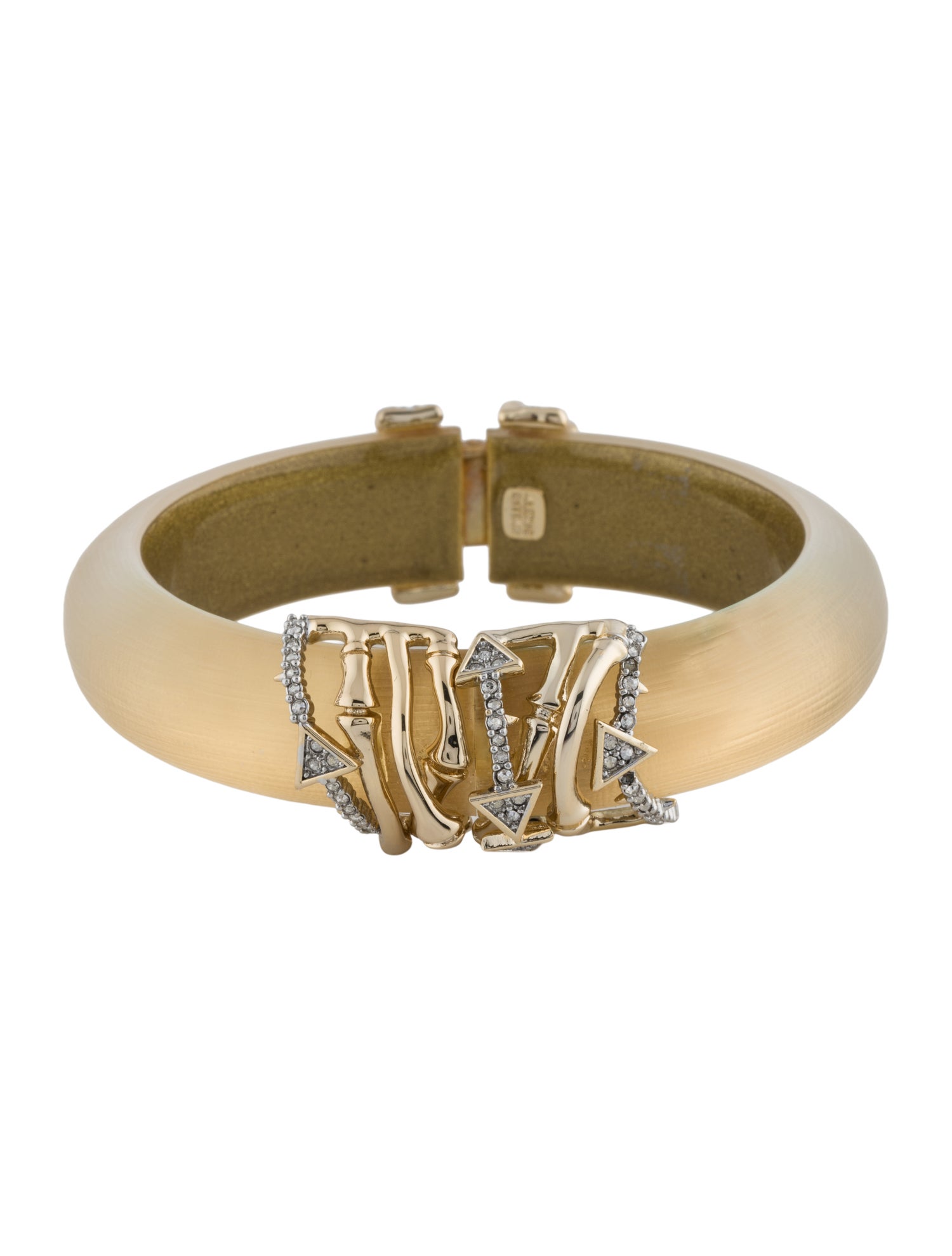 Alexis Bittar Lucite & Crystal Hinge Bangle Bracelet