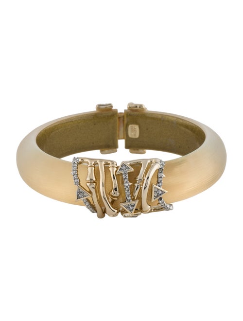 Alexis Bittar Lucite & Crystal Hinge Bangle Bracelet