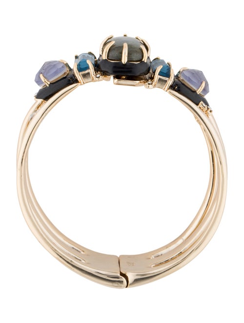 Alexis Bittar Crystal Hinged Bangle Bracelet