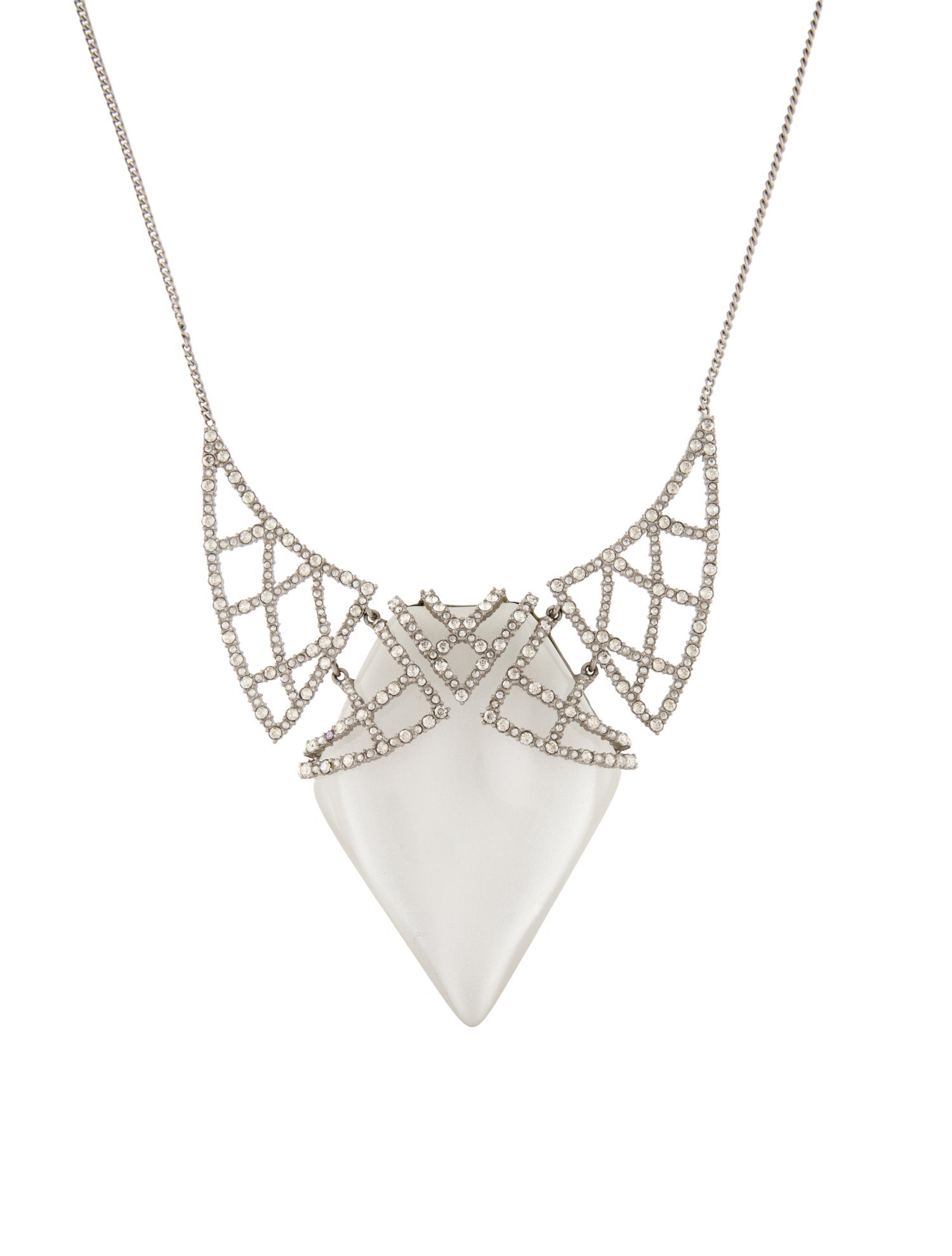 Alexis Bittar Lucite & Crystal Lattice Necklace