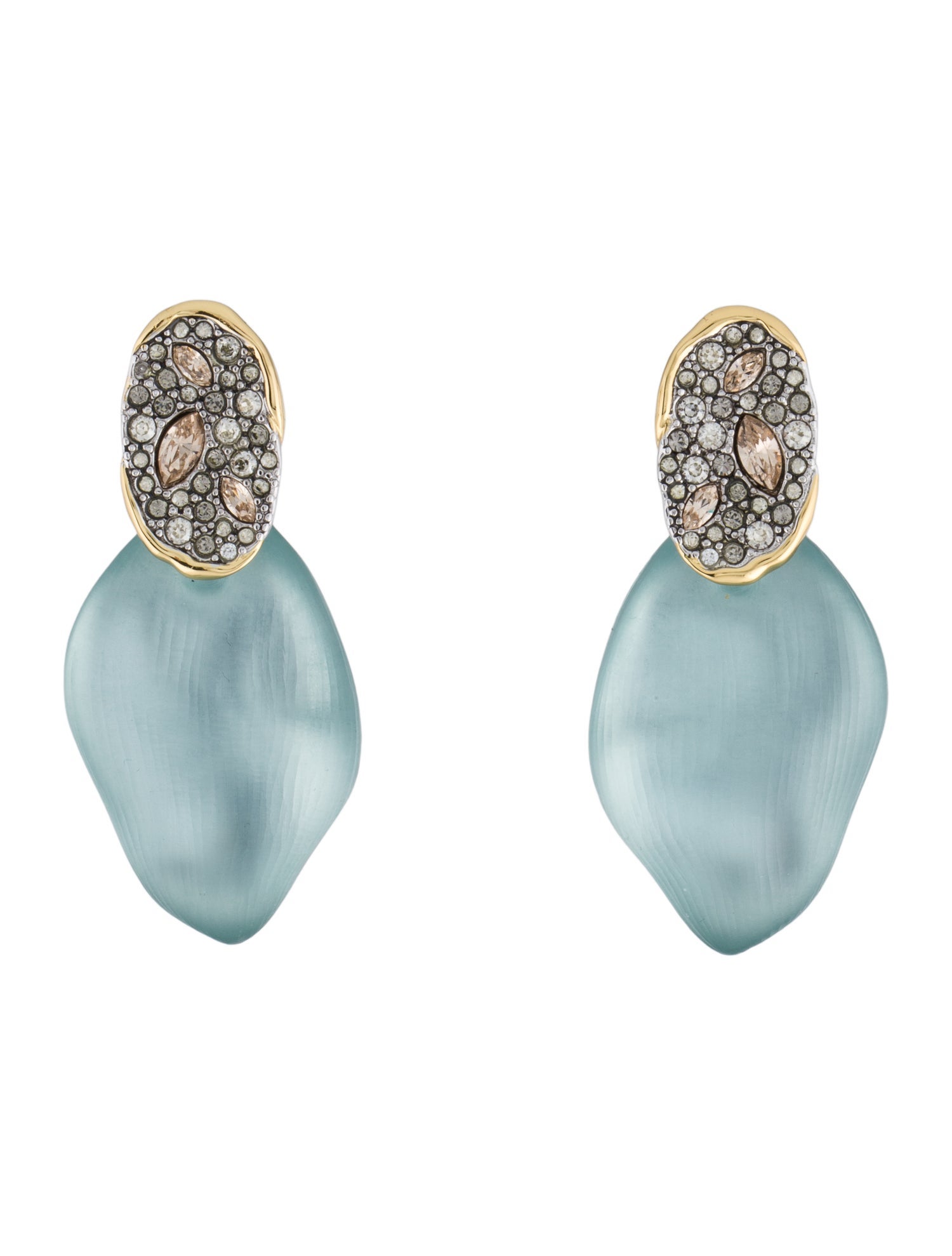Alexis Bittar Lucite & Crystal Solanales Petal Drop Earrings
