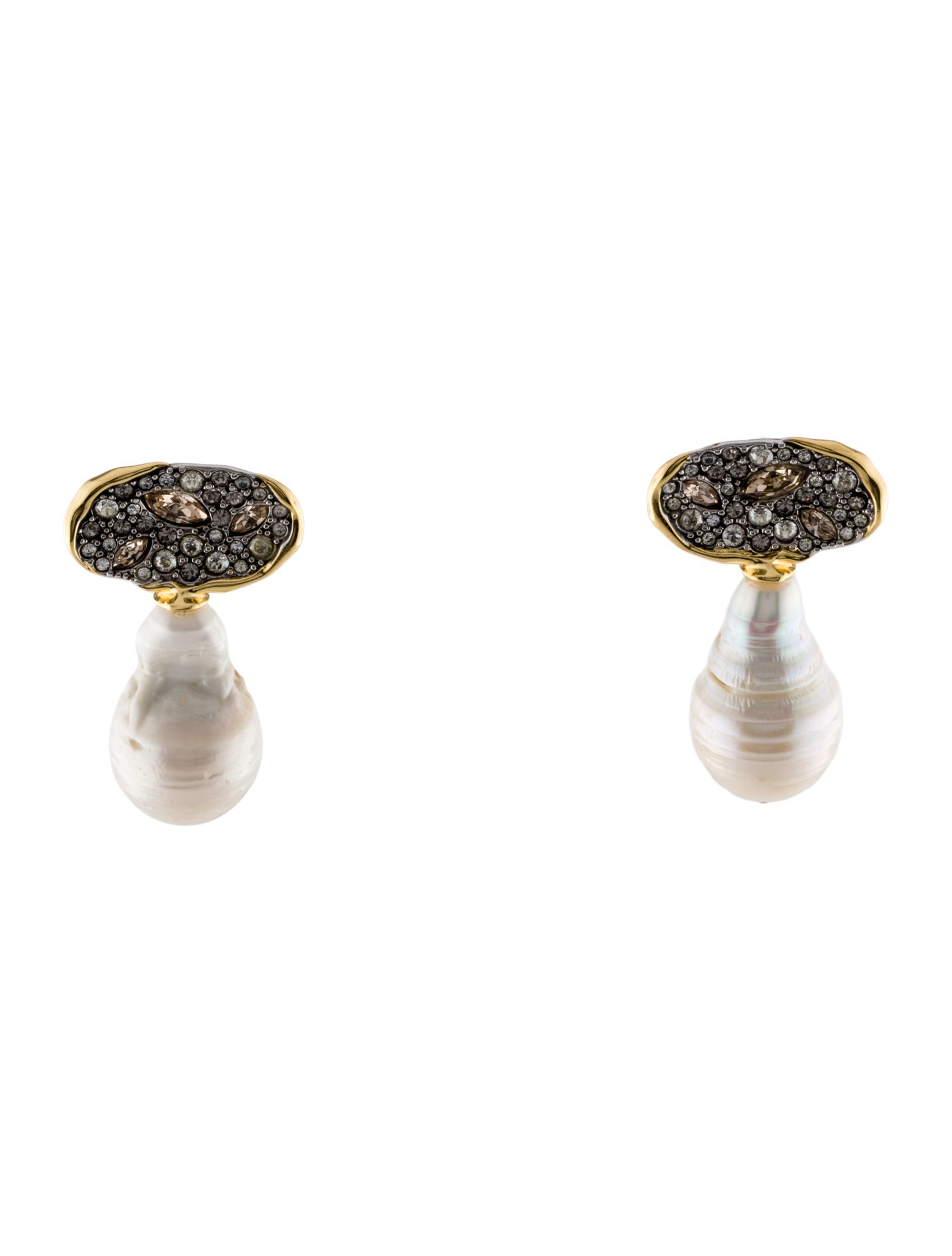 Alexis Bittar Solanales Crystal & Pearl Drop Earrings