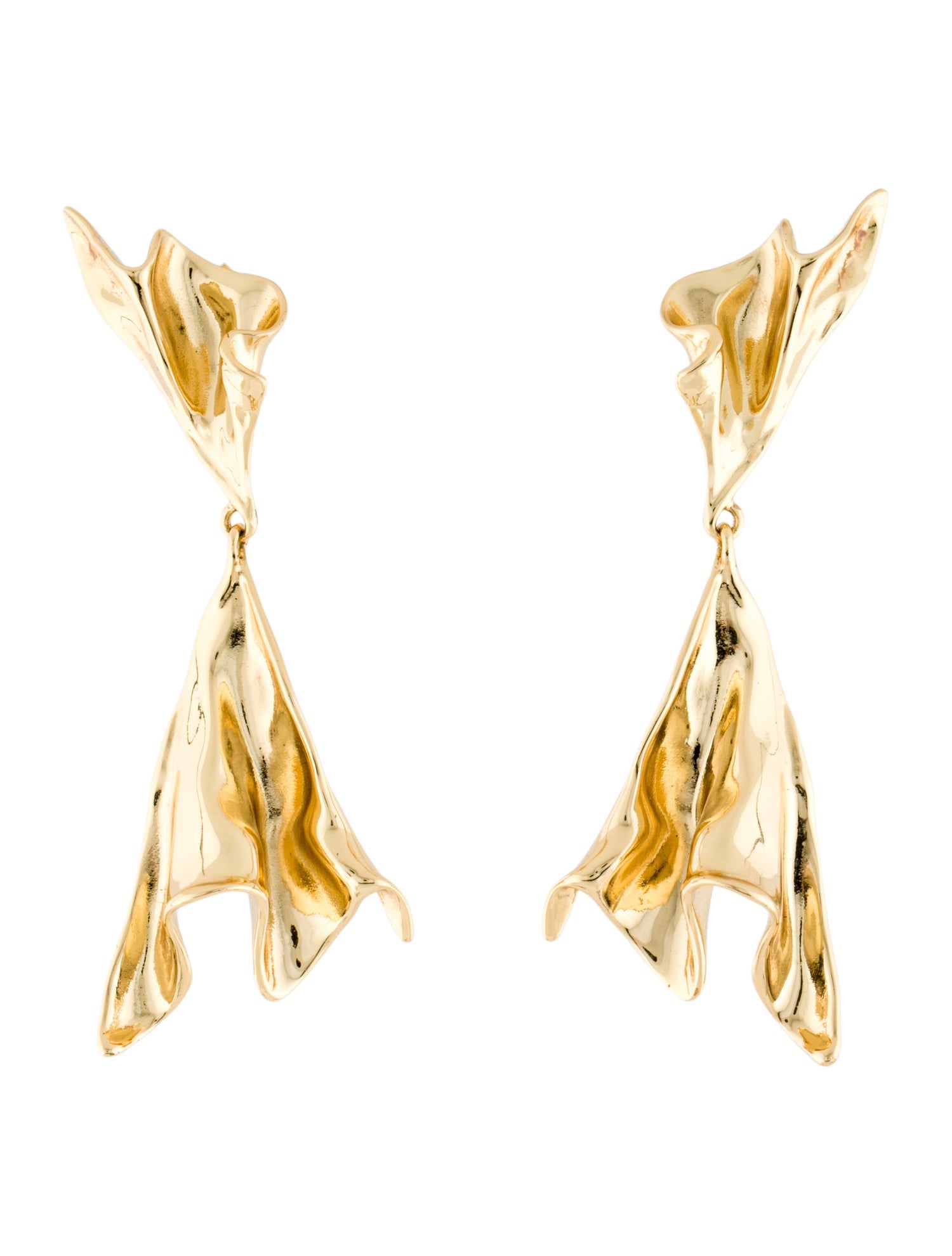 Alexis Bittar Crumpled Ruffle Drop Earrings