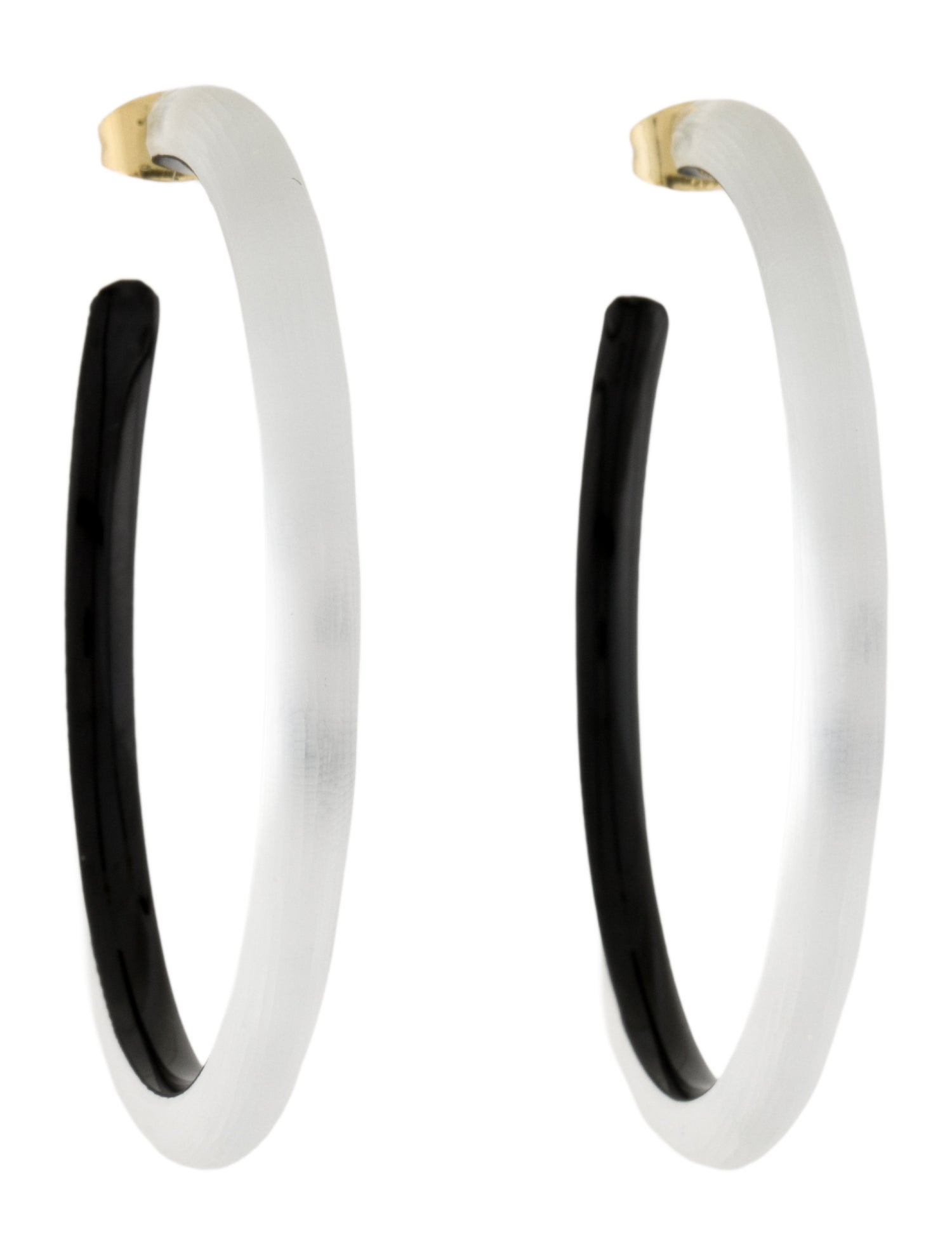 Alexis Bittar Skinny Lucite Hoop Earrings