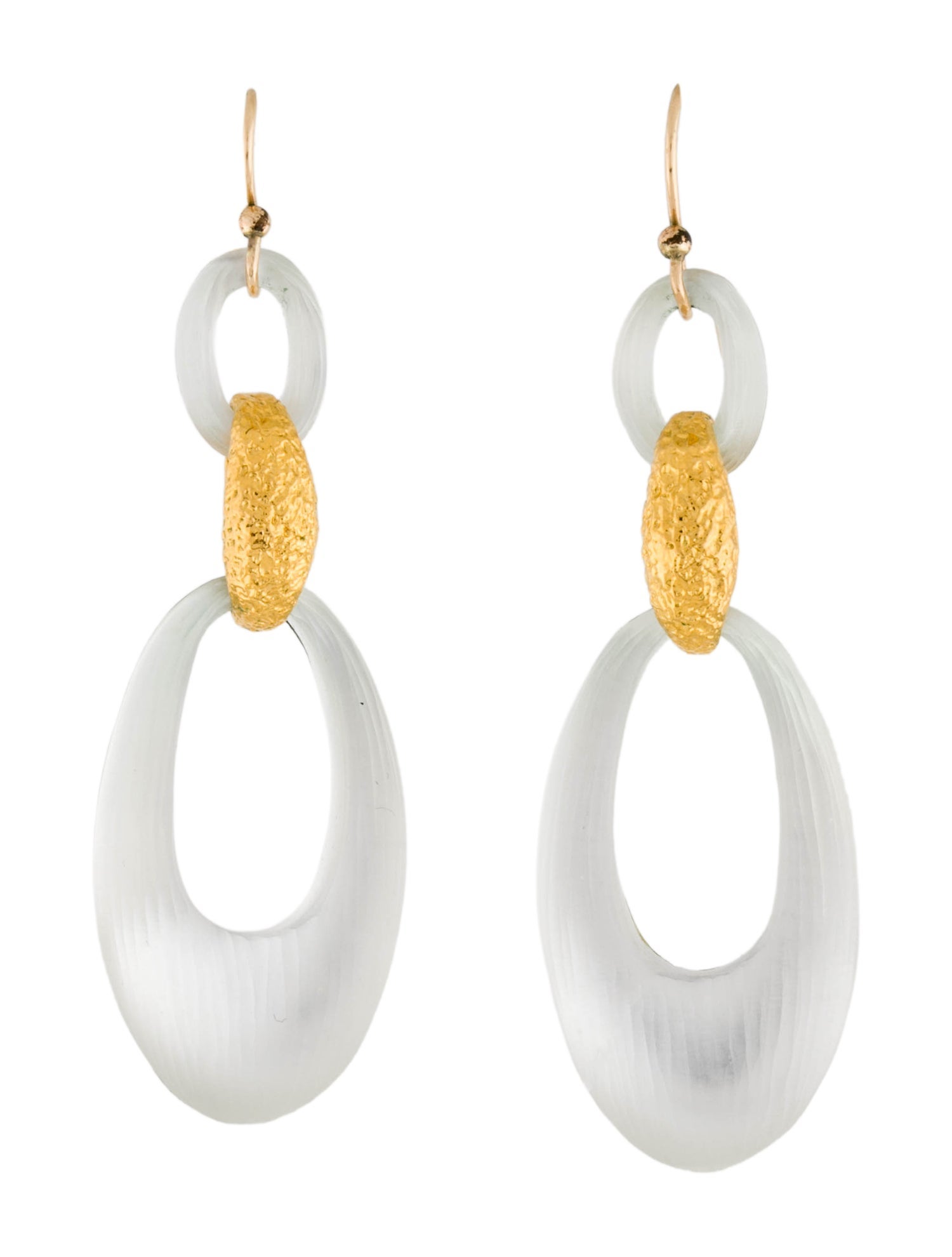 Alexis Bittar Lucite Double Link Drop Earrings