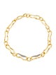 Alexis Bittar Crystal Solanales Curved Link Chain Necklace