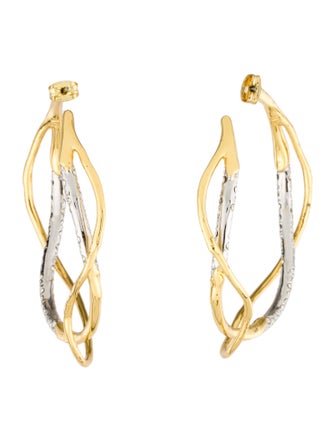 Alexis Bittar Crystal Intertwined Pave Hoop Earring