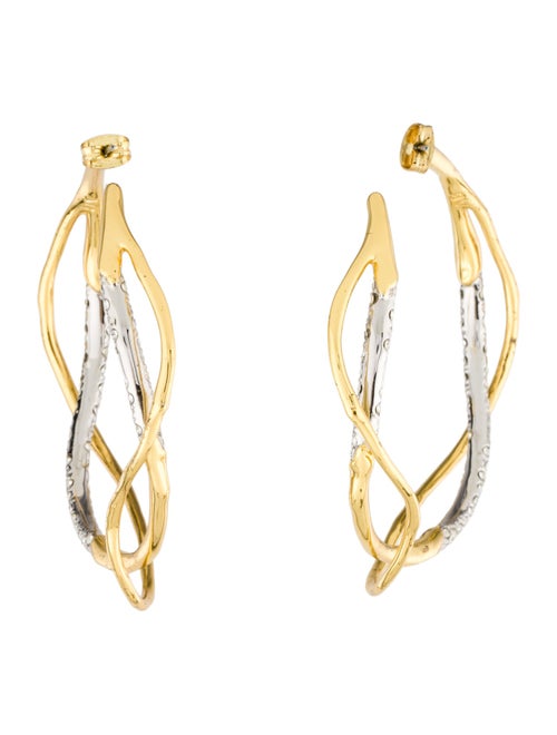 Alexis Bittar Crystal Intertwined Pave Hoop Earring