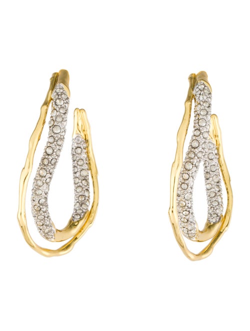 Alexis Bittar Crystal Solanales Hoop Earrings