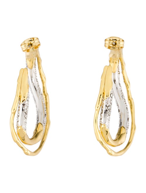 Alexis Bittar Crystal Solanales Hoop Earrings