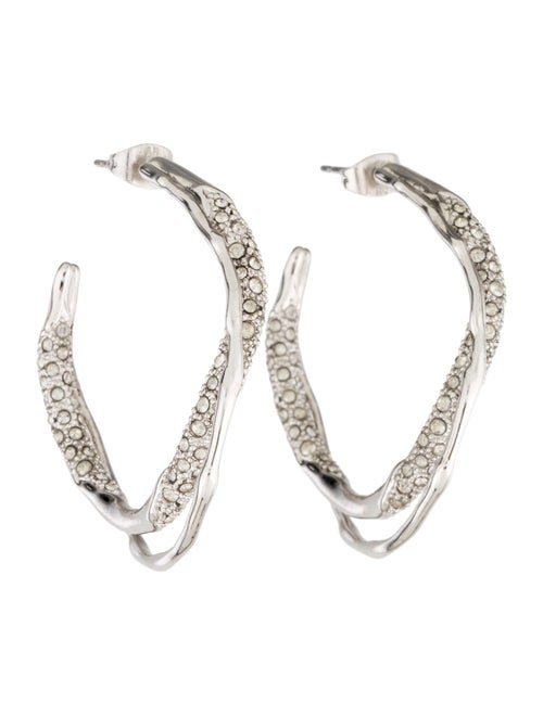 Alexis Bittar Crystal Solanales Hoop Earrings