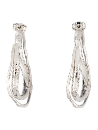 Alexis Bittar Crystal Solanales Hoop Earrings