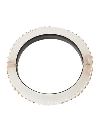 Alexis Bittar Lucite & Crystal Hinge Bangle Bracelet