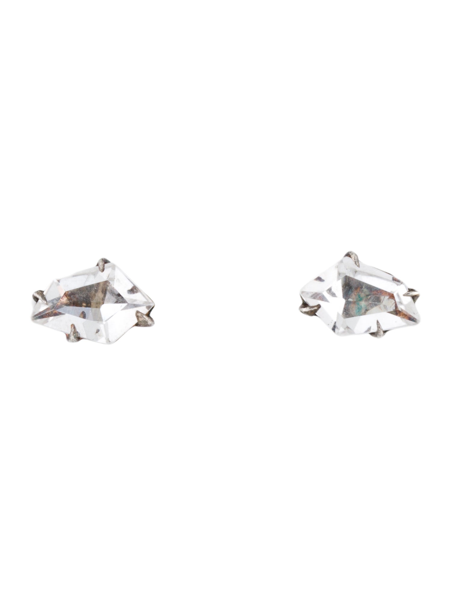 Alexis Bittar Quartz Midnight Marquis Kite Stud Earrings