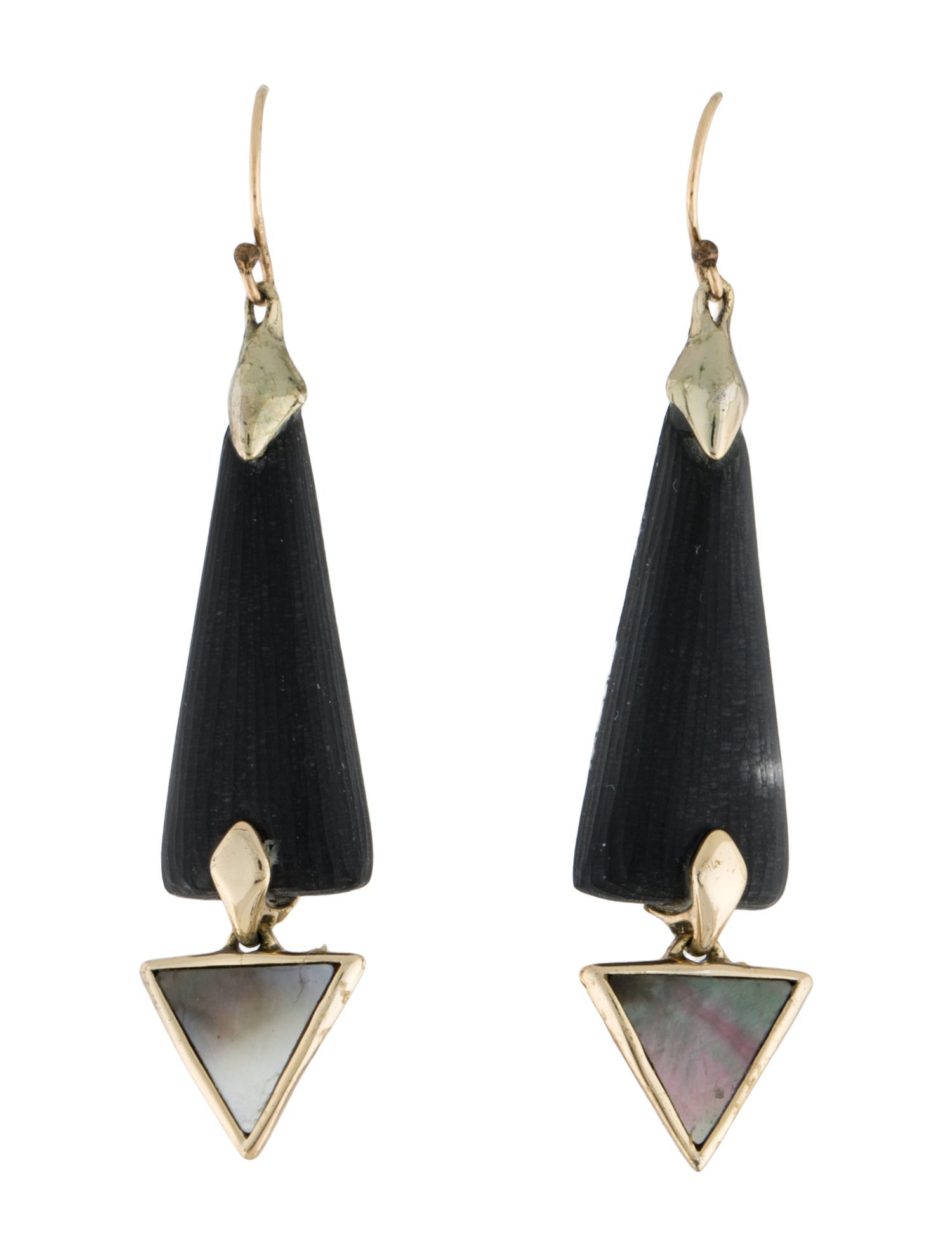 Alexis Bittar Mother of Pearl & Lucite Pop Surrealist Drop Earrings
